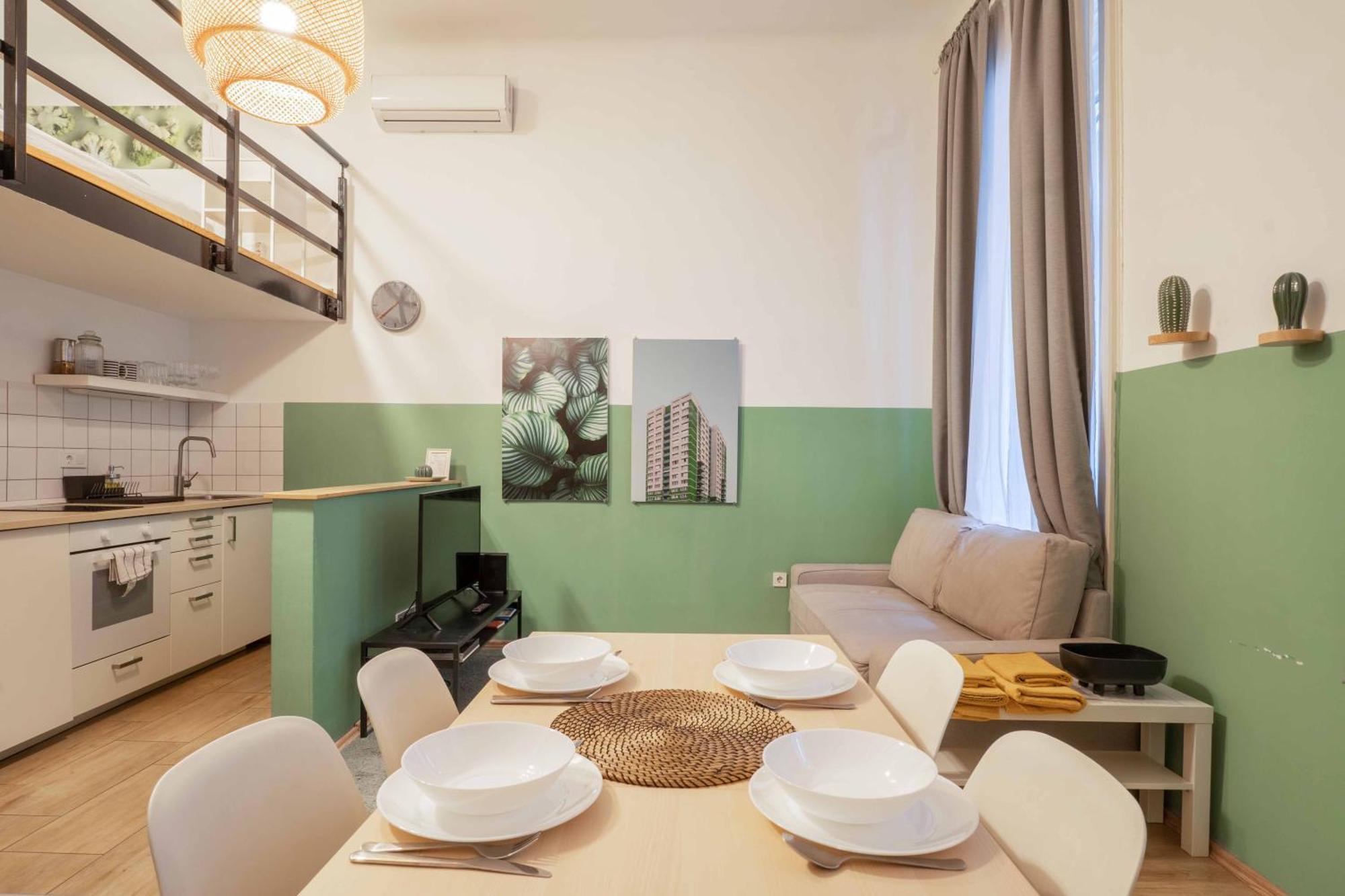 בודפשט Cosy Studio In Terezvaros W41 Green מראה חיצוני תמונה